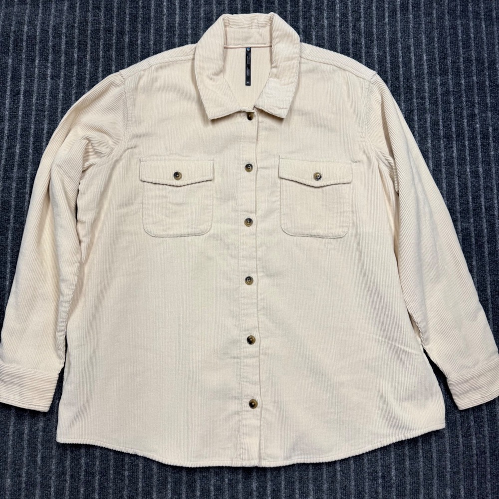 Kuhl Womens Tallula Cord Shirt XL Sea Salt Cream Corduroy Button Down 8244 NWT